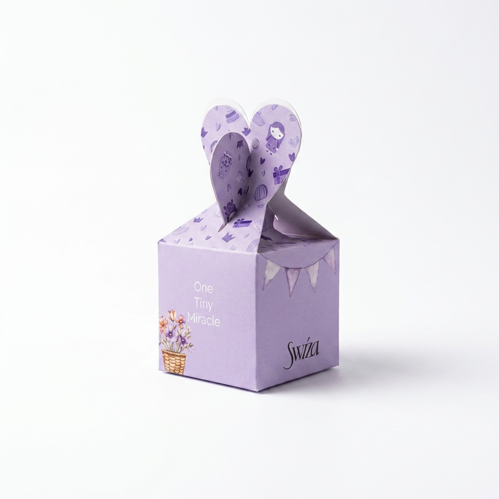 One Tiny Miracle - It's a Girl Purple Box