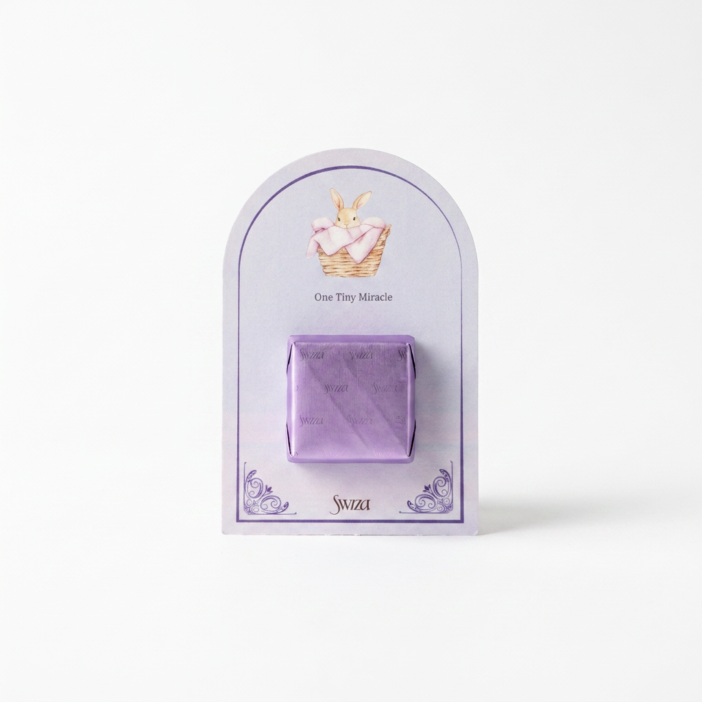 One Tiny Miracle - It's a Girl Purple Card